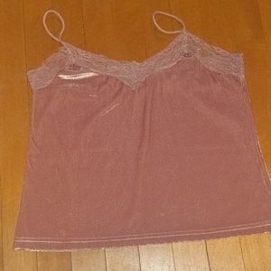 Women's pink velvet tank top